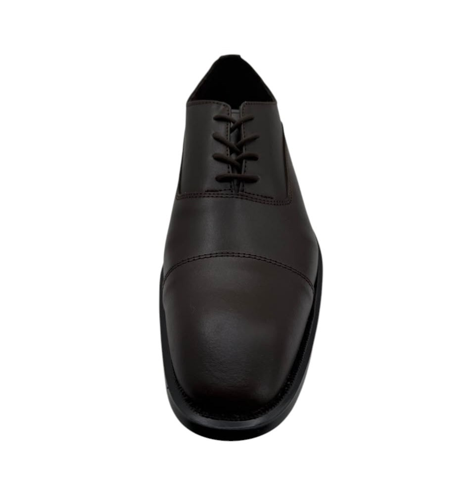 ZAPATO DE VESTIR DE PIEL- OXFORD CAFE OSCURO