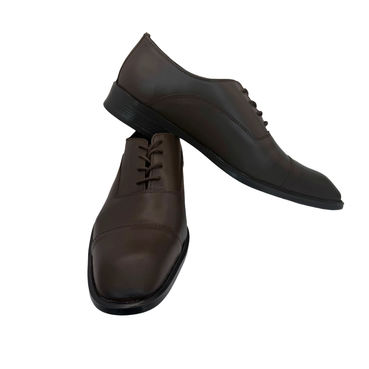ZAPATO DE VESTIR DE PIEL- OXFORD CAFE OSCURO